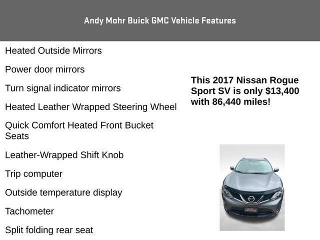 used 2017 Nissan Rogue Sport car, priced at $13,400