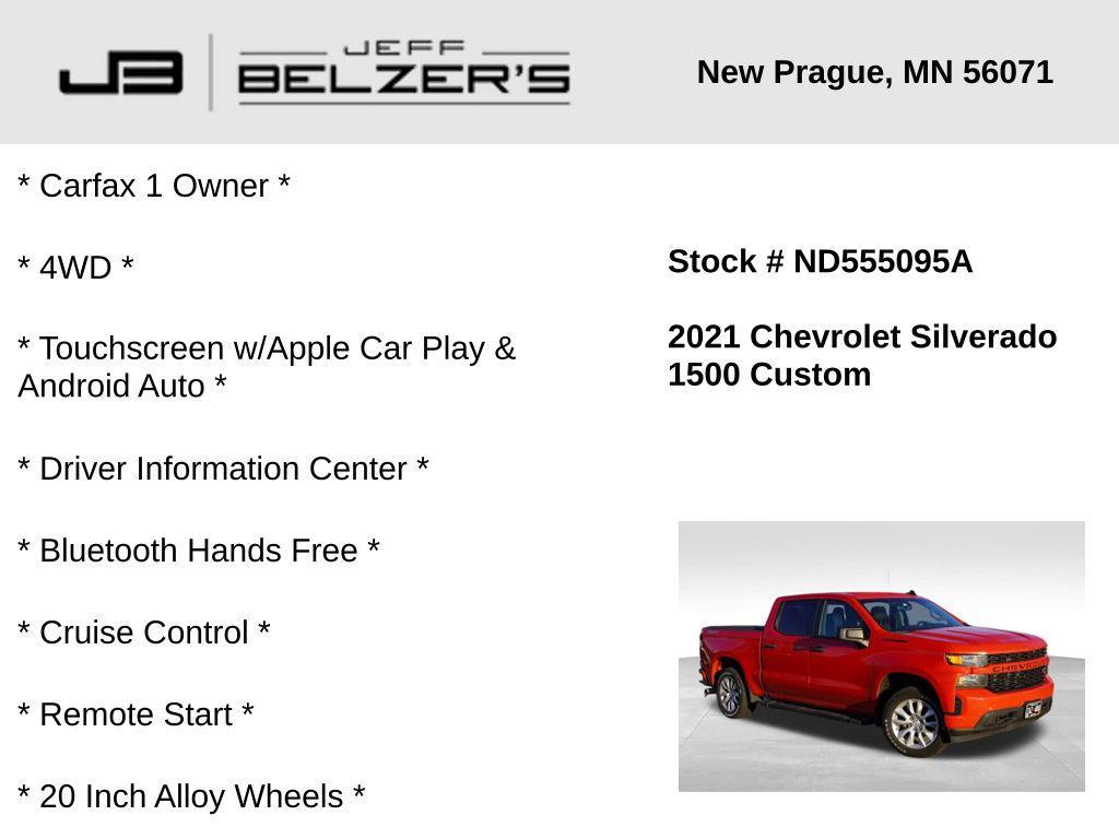 used 2021 Chevrolet Silverado 1500 car, priced at $22,447