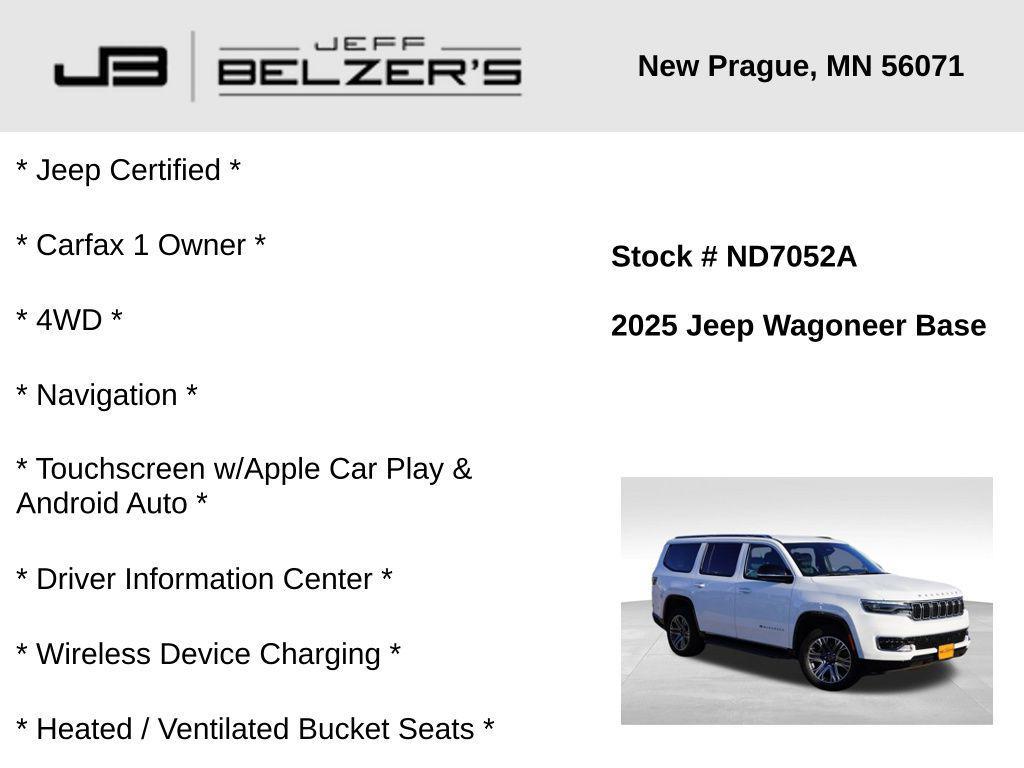 used 2025 Jeep Wagoneer car, priced at $55,490