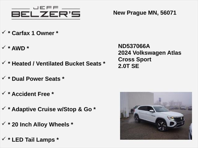 used 2024 Volkswagen Atlas Cross Sport car, priced at $33,467