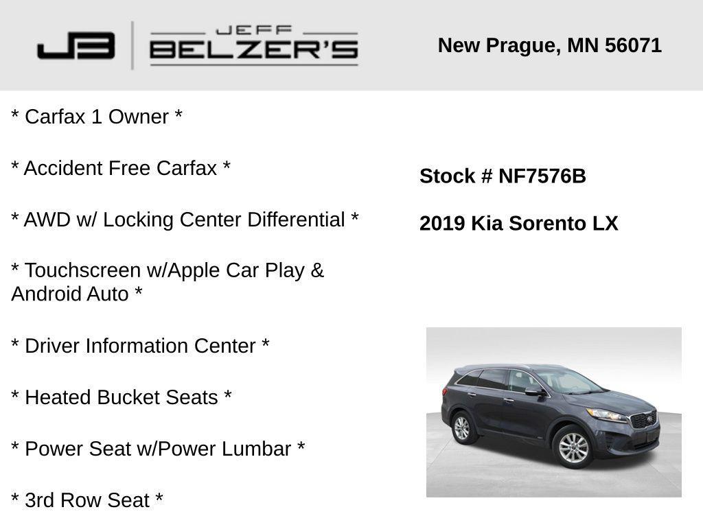 used 2019 Kia Sorento car, priced at $12,449