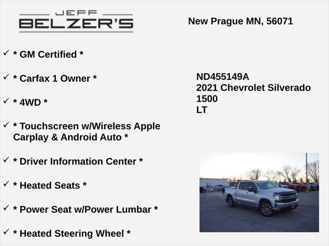 used 2021 Chevrolet Silverado 1500 car, priced at $35,453