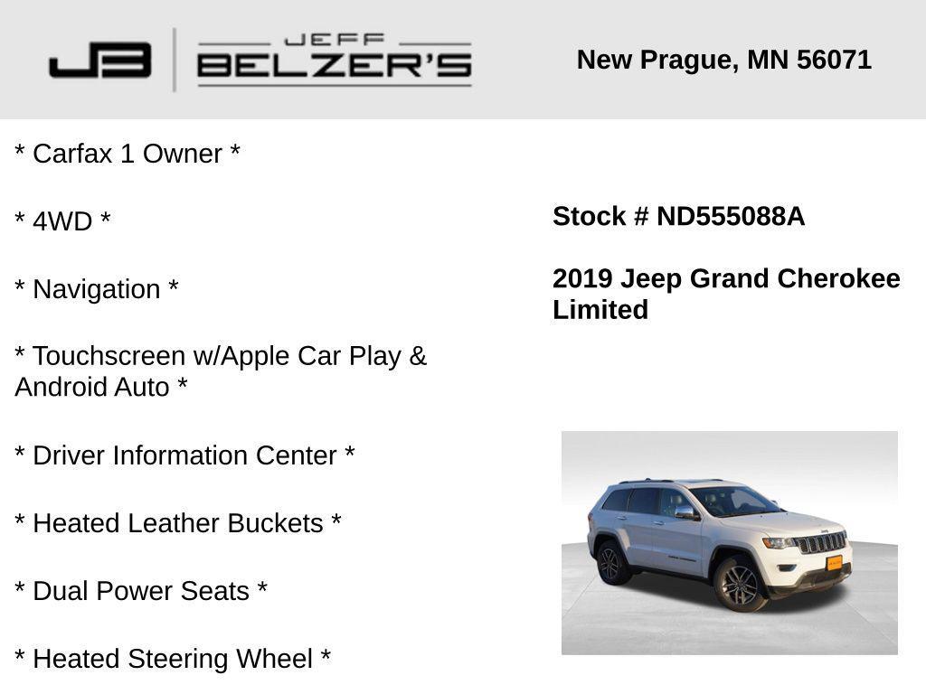 used 2019 Jeep Grand Cherokee car, priced at $17,546