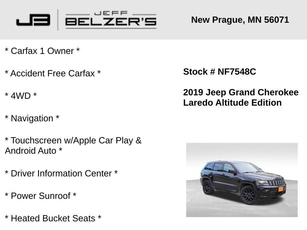 used 2019 Jeep Grand Cherokee car, priced at $22,478