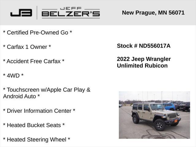 used 2022 Jeep Wrangler Unlimited car, priced at $31,558