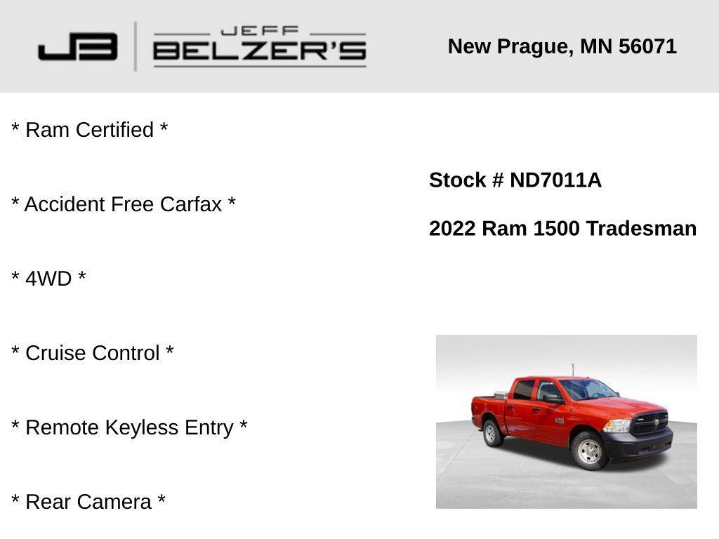 used 2022 Ram 1500 car, priced at $28,663