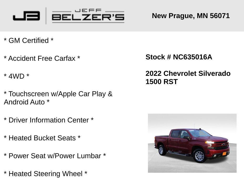 used 2022 Chevrolet Silverado 1500 car, priced at $36,977
