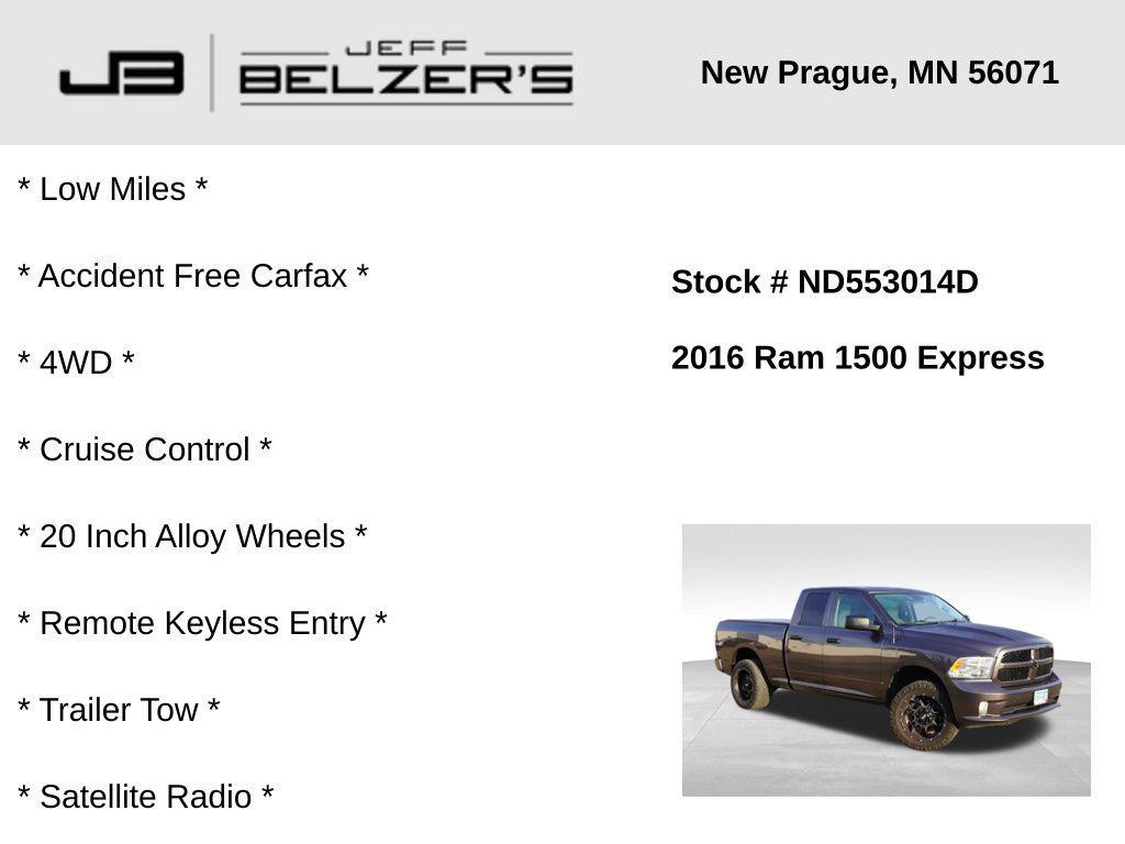 used 2016 Ram 1500 car, priced at $19,646