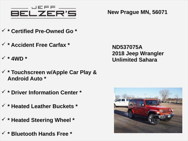 used 2018 Jeep Wrangler Unlimited car, priced at $24,000