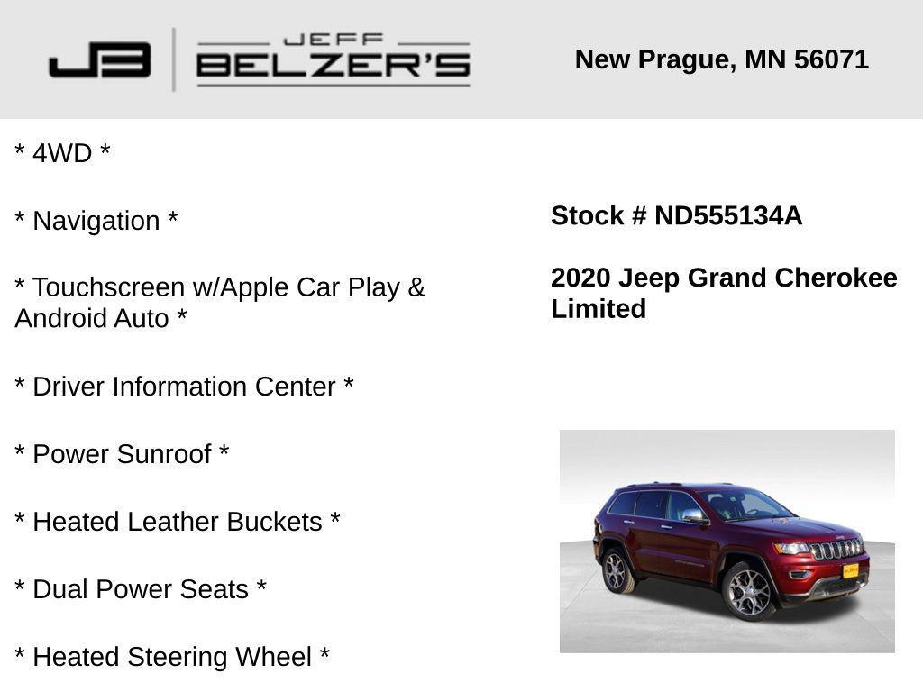 used 2020 Jeep Grand Cherokee car, priced at $21,087