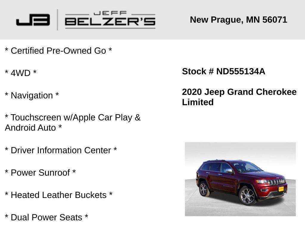 used 2020 Jeep Grand Cherokee car, priced at $18,879
