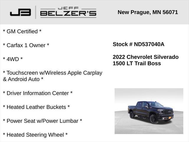 used 2022 Chevrolet Silverado 1500 car, priced at $41,290
