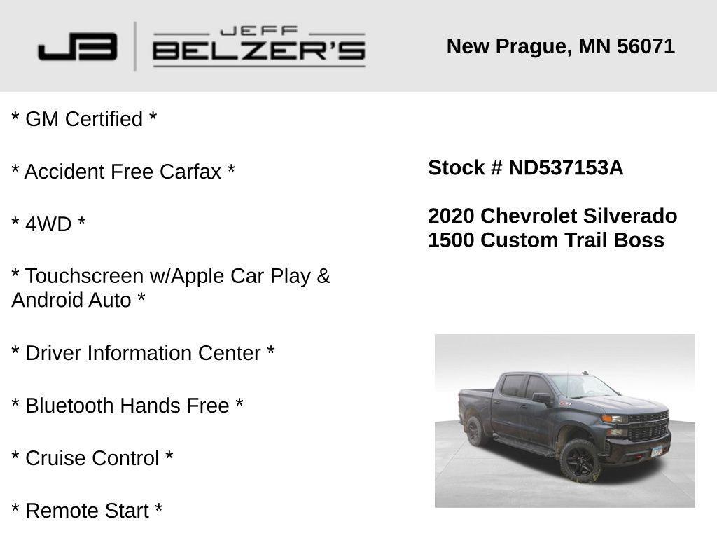 used 2020 Chevrolet Silverado 1500 car, priced at $33,433