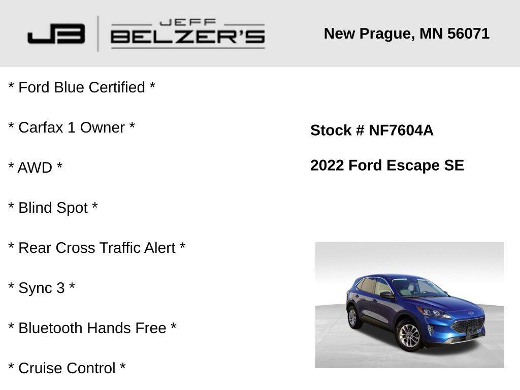 used 2022 Ford Escape car, priced at $23,685
