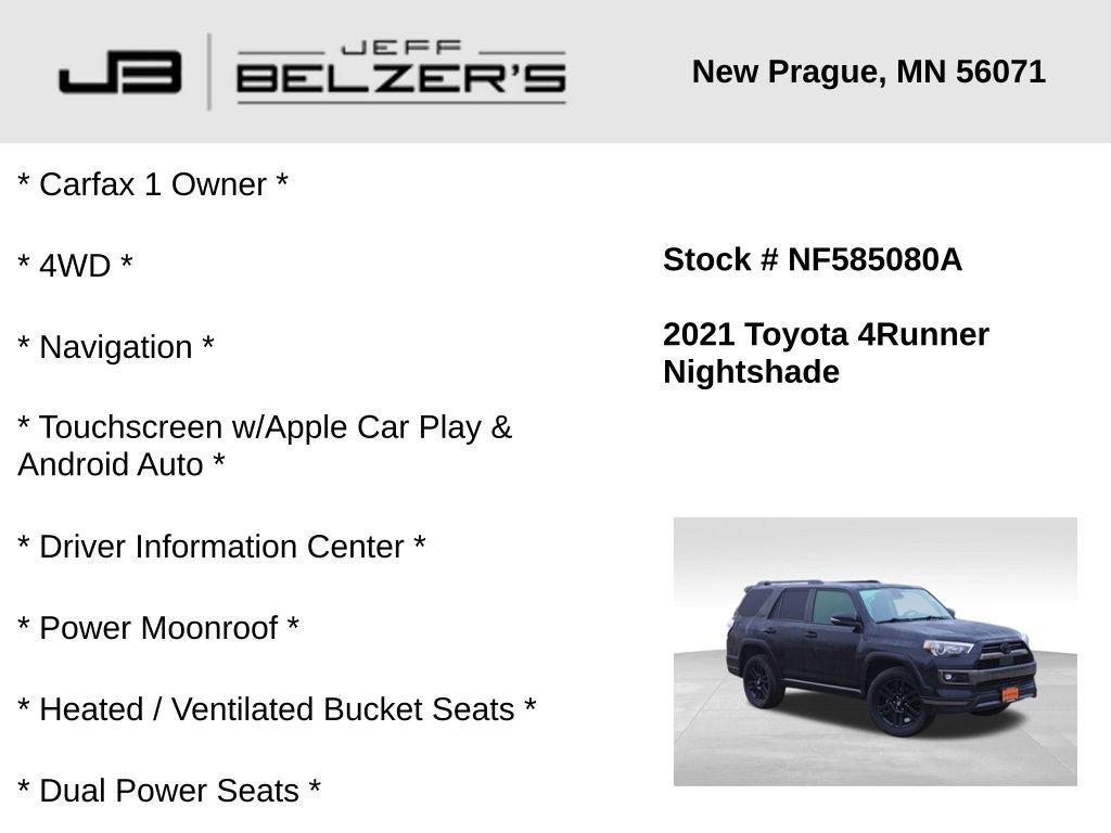 used 2021 Toyota 4Runner car, priced at $30,988