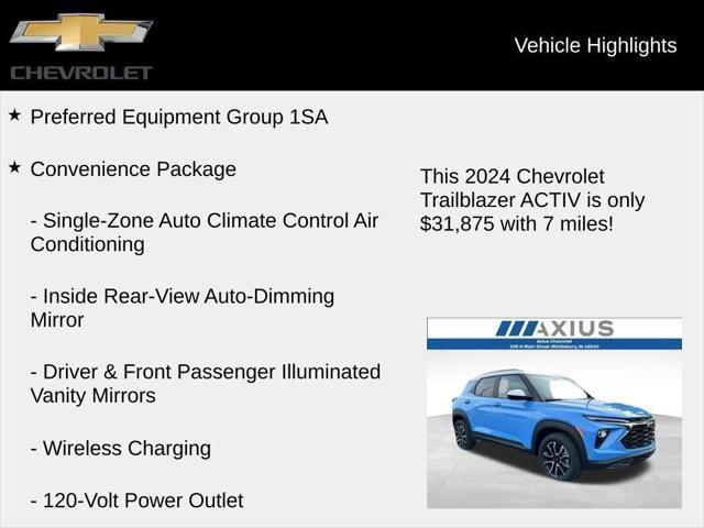 new 2024 Chevrolet TrailBlazer car, priced at $31,875