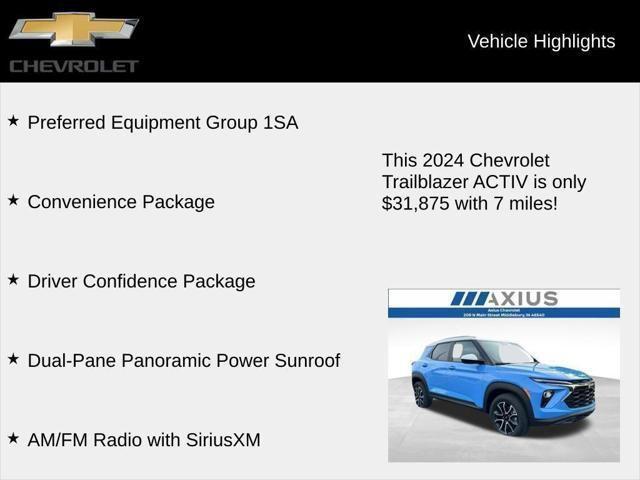 new 2024 Chevrolet TrailBlazer car, priced at $31,875