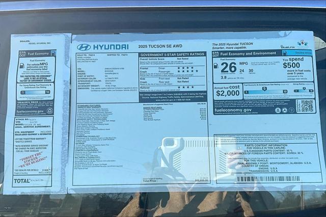 new 2025 Hyundai Tucson car, priced at $32,655