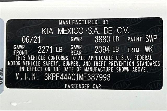 used 2021 Kia Forte car, priced at $20,988