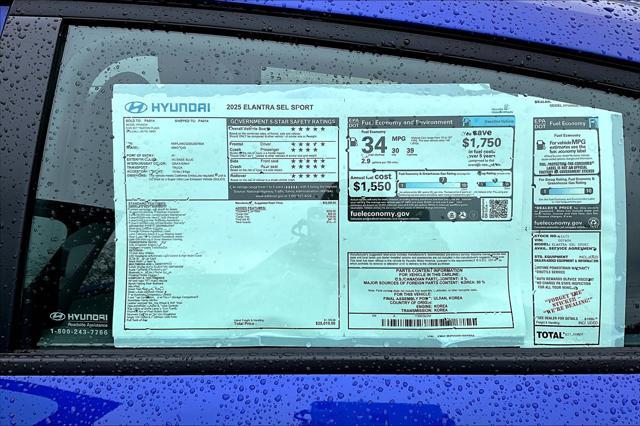 new 2025 Hyundai Elantra car, priced at $25,010
