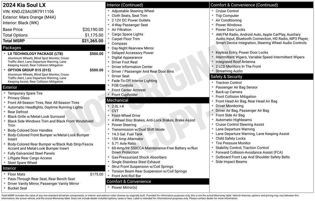 used 2024 Kia Soul car, priced at $17,375