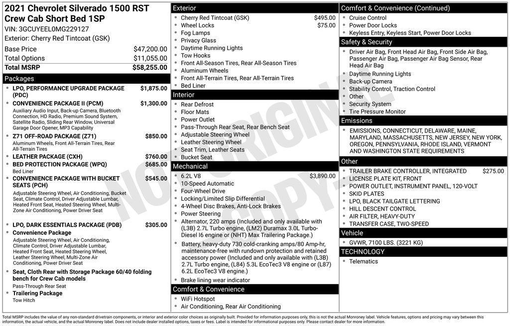 used 2021 Chevrolet Silverado 1500 car, priced at $41,490