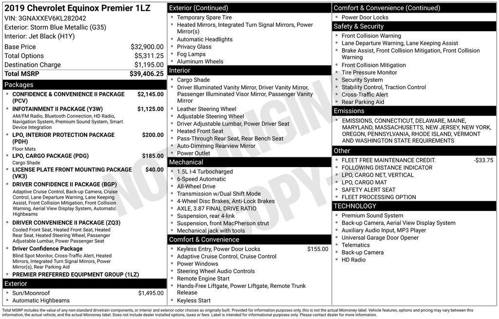 used 2019 Chevrolet Equinox car, priced at $19,490