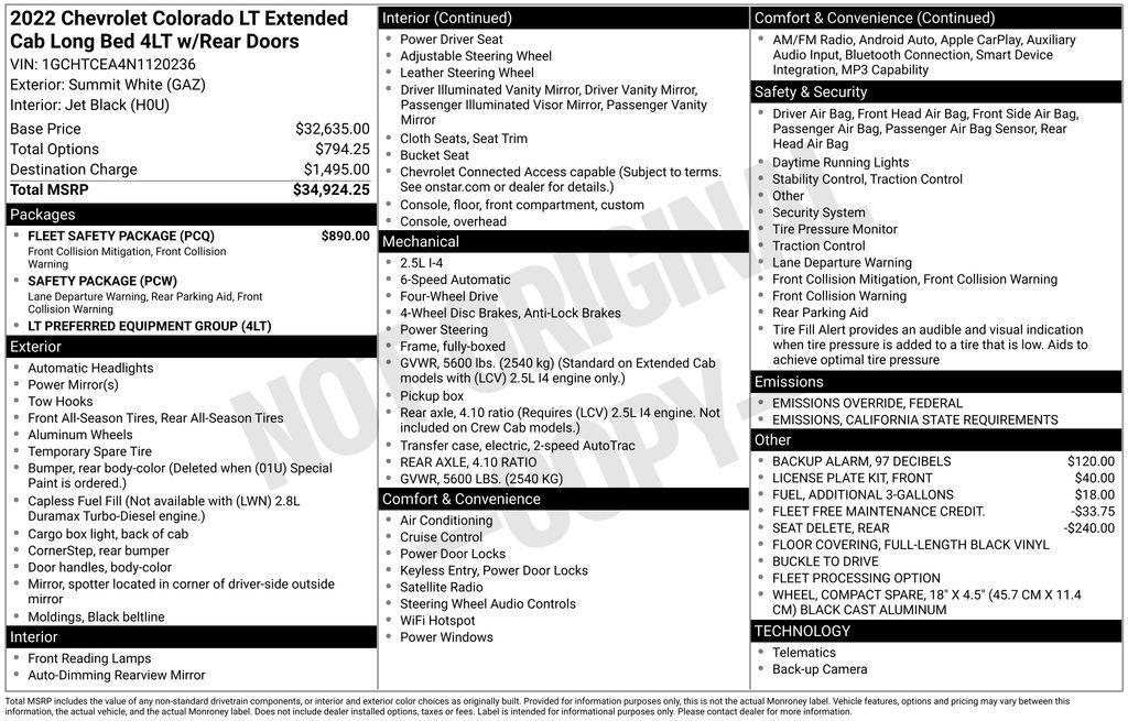 used 2022 Chevrolet Colorado car, priced at $22,950