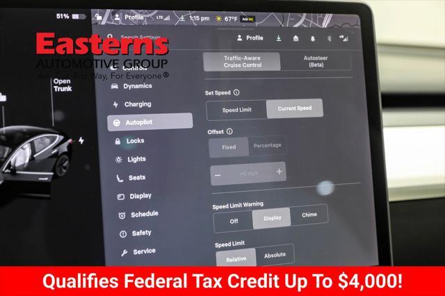 used 2019 Tesla Model 3 car, priced at $21,950