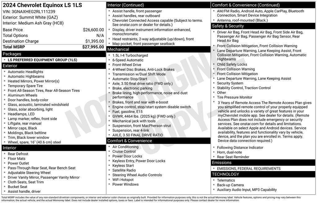 used 2024 Chevrolet Equinox car, priced at $19,750