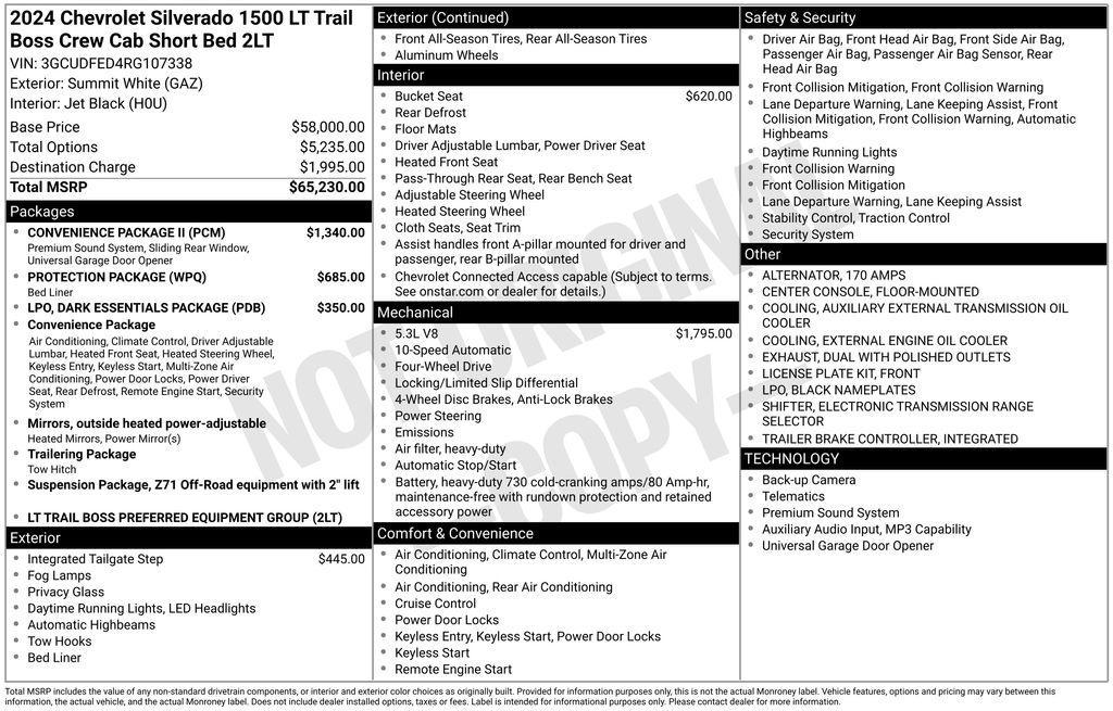 used 2024 Chevrolet Silverado 1500 car, priced at $48,167