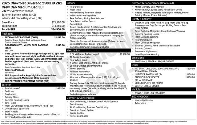 new 2025 Chevrolet Silverado 2500 car, priced at $82,045