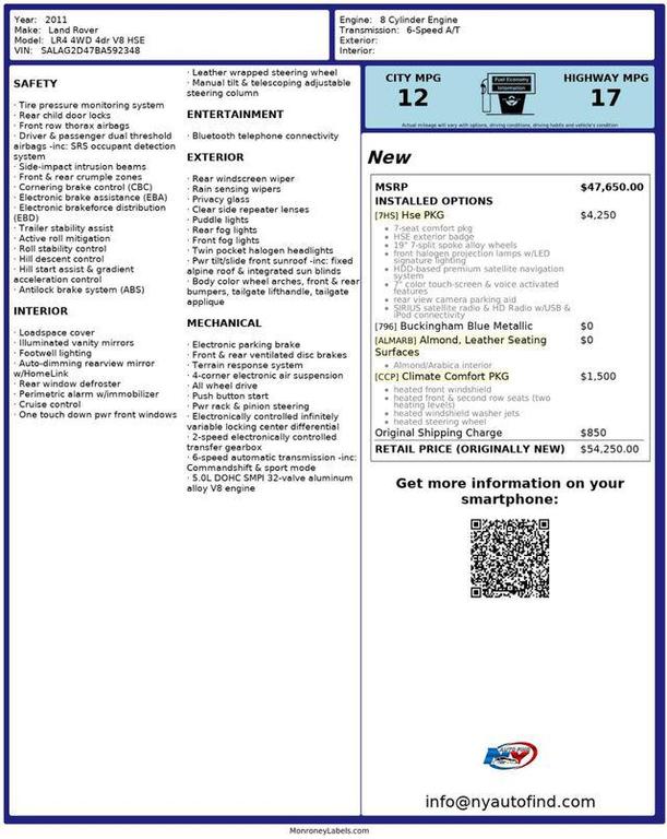 used 2011 Land Rover LR4 car, priced at $12,985
