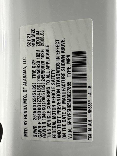 used 2021 Honda Pilot car, priced at $29,891