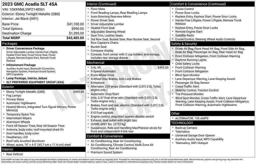 used 2023 GMC Acadia car, priced at $29,161