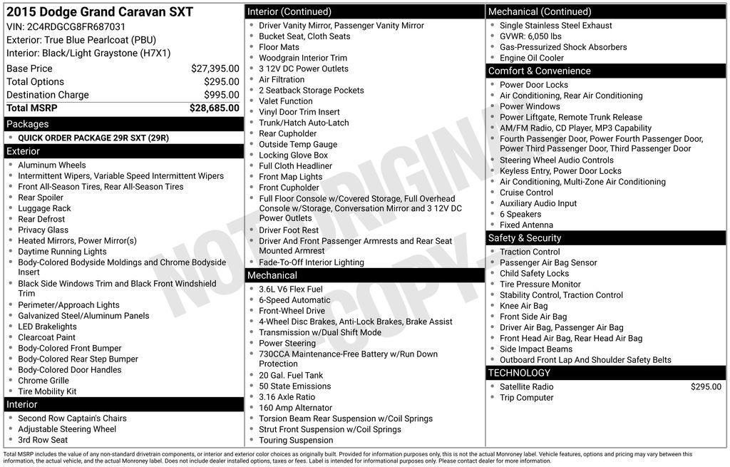 used 2015 Dodge Grand Caravan car, priced at $9,995