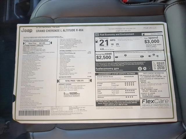 new 2025 Jeep Grand Cherokee L car, priced at $46,446