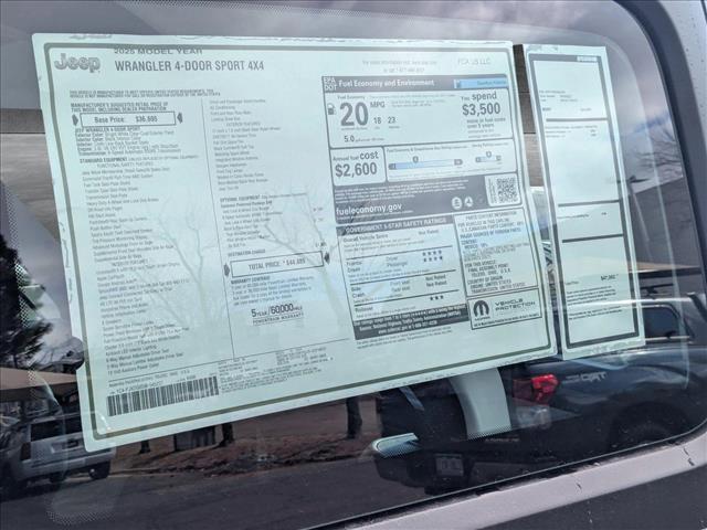 new 2025 Jeep Wrangler car, priced at $42,299