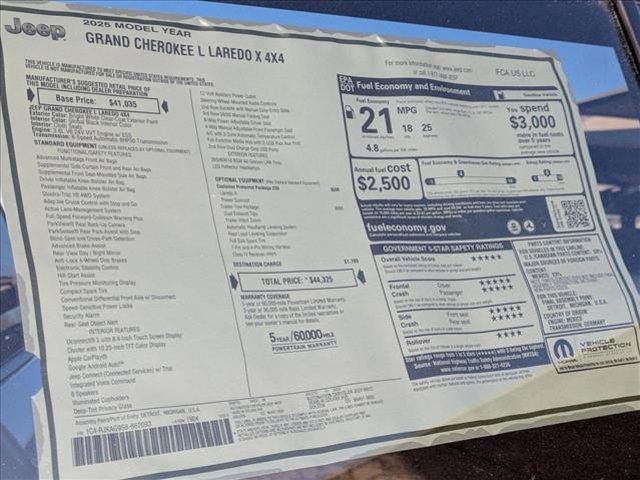 new 2025 Jeep Grand Cherokee L car, priced at $39,810