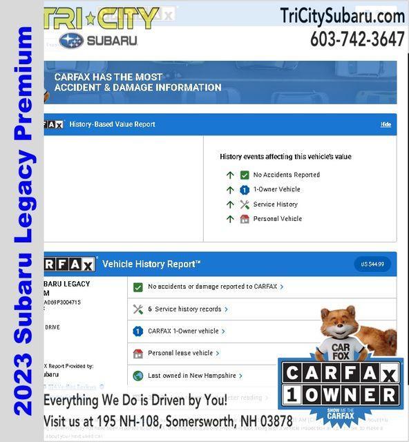 used 2023 Subaru Legacy car, priced at $23,500