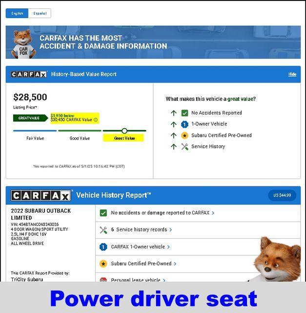 used 2022 Subaru Outback car, priced at $27,800