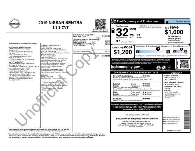 used 2019 Nissan Sentra car, priced at $9,000