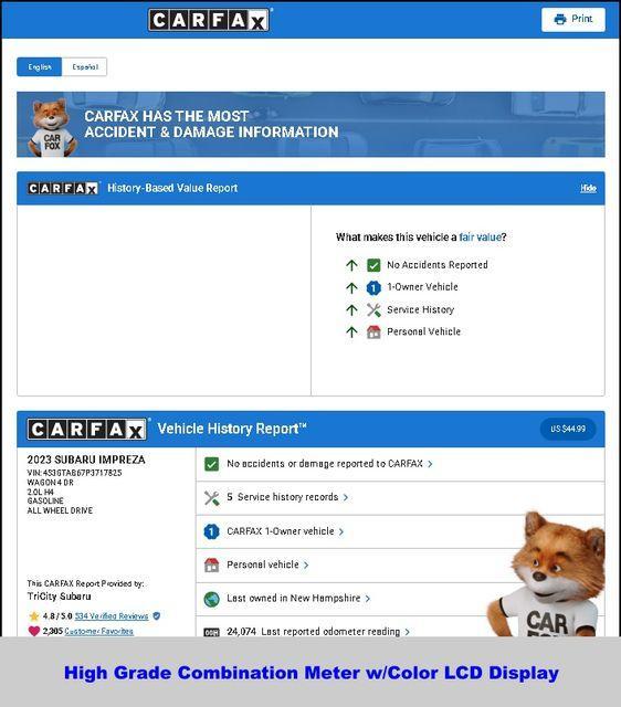 used 2023 Subaru Impreza car, priced at $21,400
