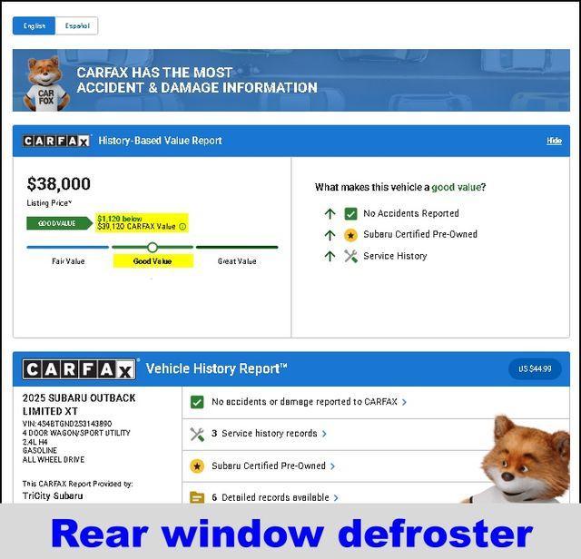 used 2025 Subaru Outback car, priced at $38,000