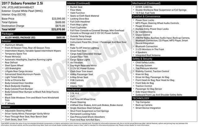 used 2017 Subaru Forester car, priced at $10,700