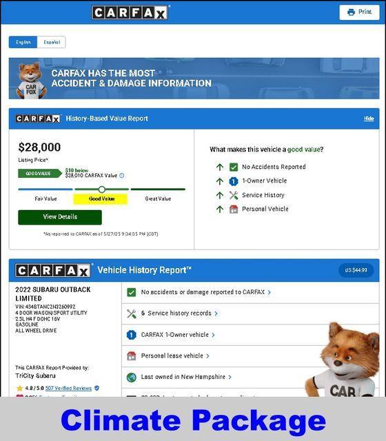 used 2022 Subaru Outback car, priced at $28,000