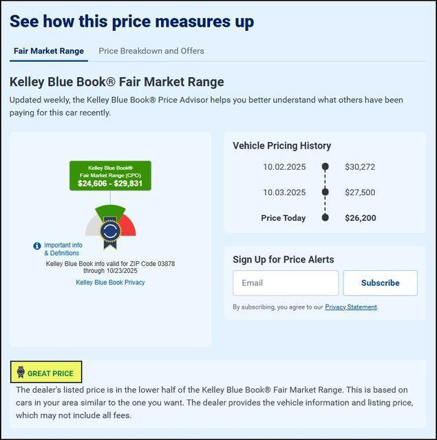 used 2025 Subaru Legacy car, priced at $26,200