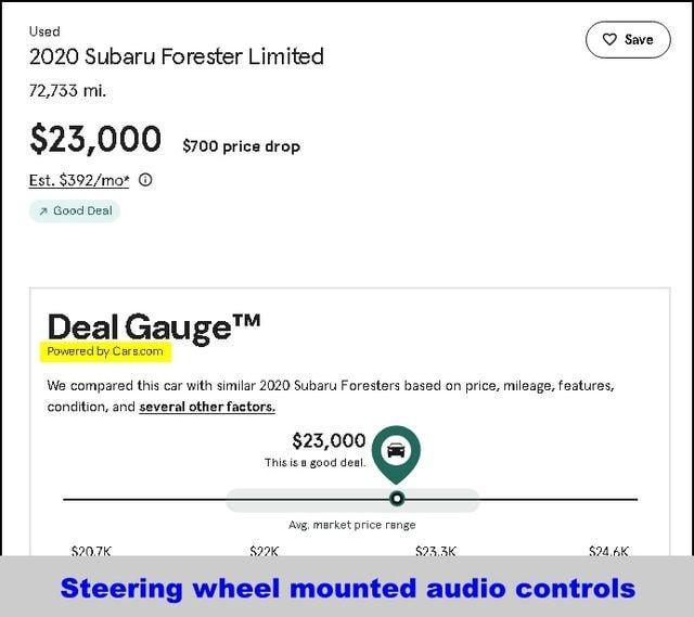 used 2020 Subaru Forester car, priced at $21,700