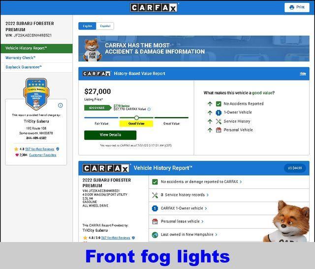 used 2022 Subaru Forester car, priced at $27,000