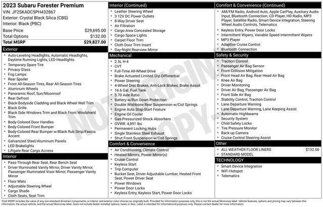 used 2023 Subaru Forester car, priced at $22,000